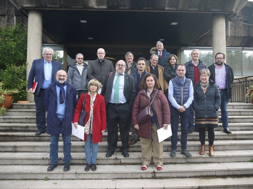 Los químicos y representantes de la DO Ribeiro, en Laias.