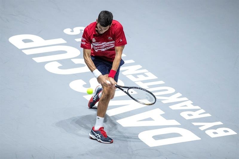 Djokovic en una eliminatoria de la Copa Davis.