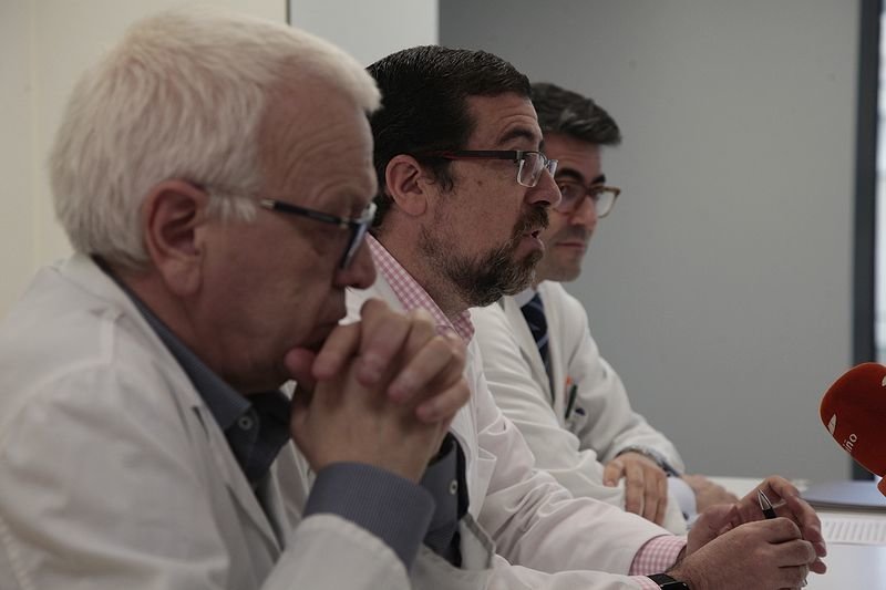 José Luis Doval, Félix Rubial y Santiago Fernández Cebrián, durante el anuncio del viernes (MIGUEL ÁNGEL).