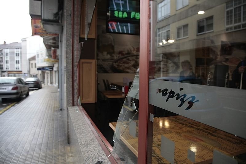 La pizzería Rapizz, en la ciudad, uno de los locales afectados por la oleada de robos (MIGUEL ÁNGEL).