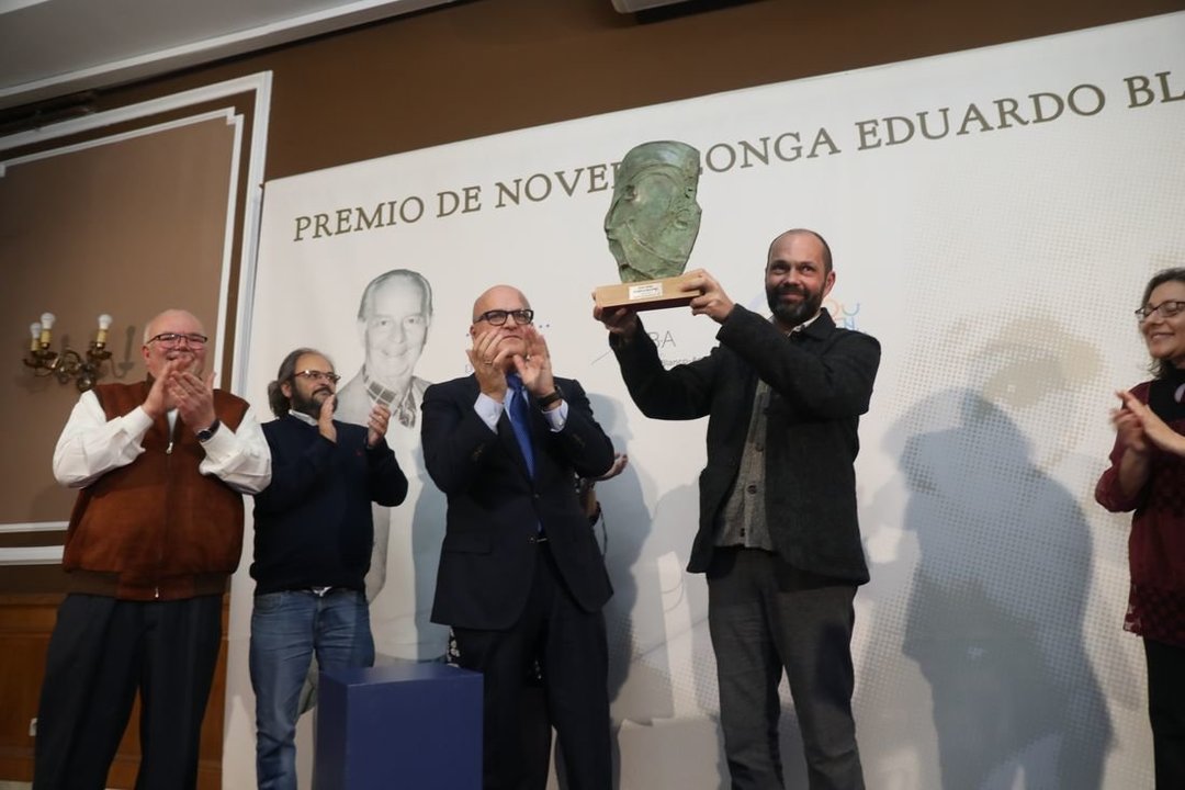 OURENSE 30/11/2019-. Entrega del premio Blanco Amor de novela.  Manuel Baltar, Xesús Fraga. José Paz