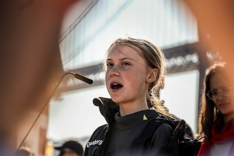 La joven activista sueca Greta Thunberg