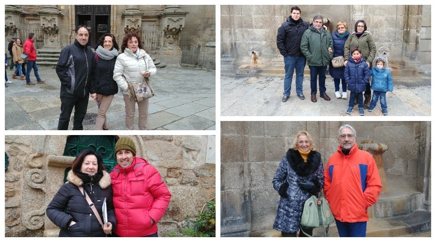 Turistas que hacen parada en Ourense antes de ir ver las luces a Vigo.