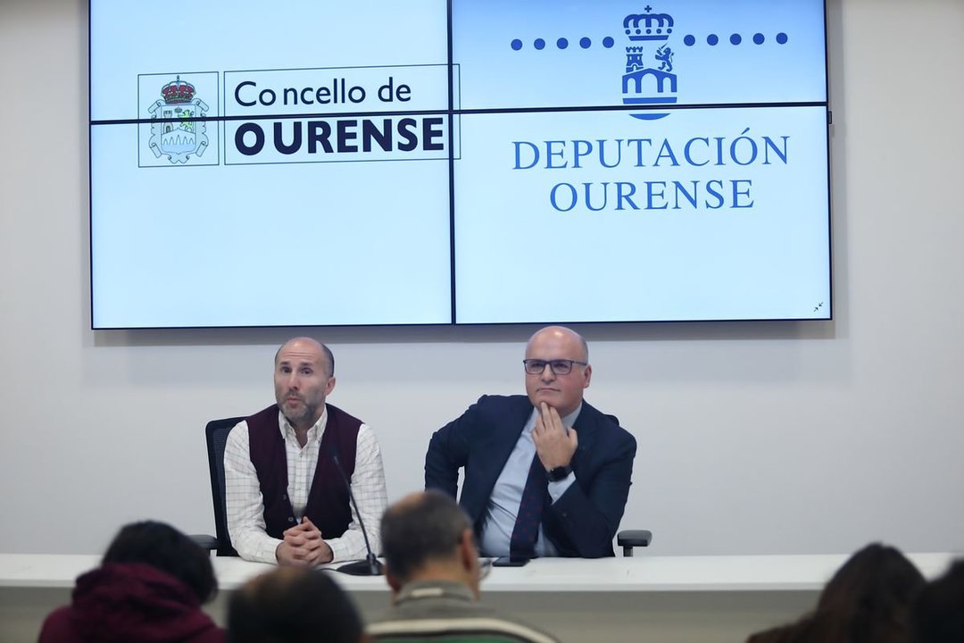 OURENSE 12/12/2019 .- Rueda de prensa conjunta de Gonzalo Jácome y Manuel Baltar. José Paz