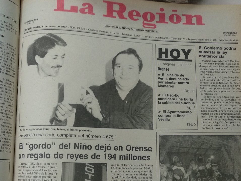 La Región, el 6 denero de 1987.