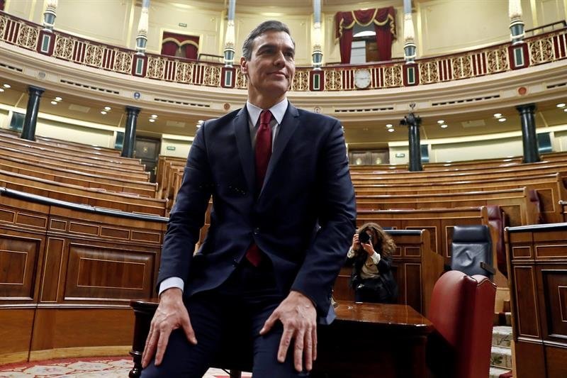 Pedro Sánchez, en el Congreso (EFE).