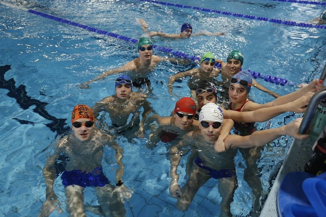 Ourense. 30/01/2020. Club natación pabellón alevín.
Foto: Xesús Fariñas