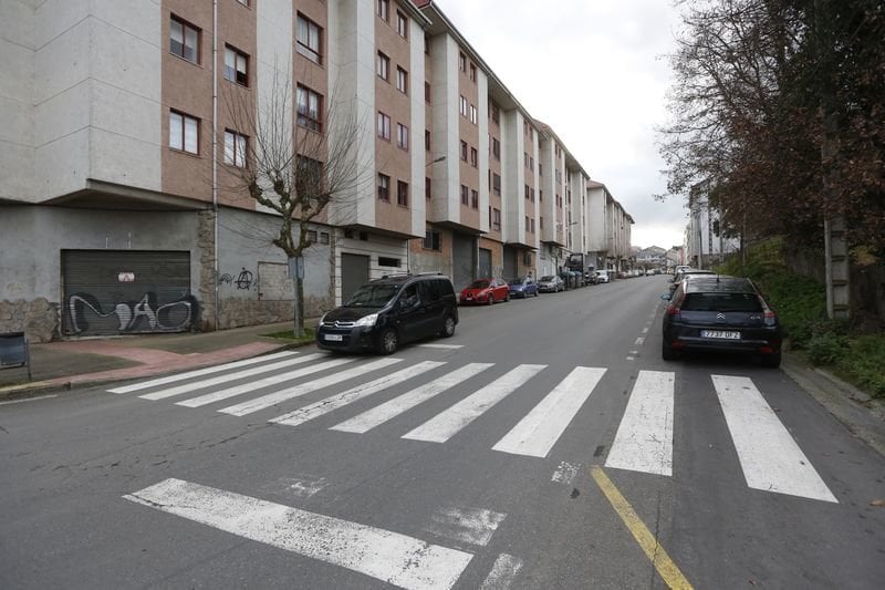 Ourense. 12/02/2020. accidente en el paso de peatones de la Rúa do Vinteún.
Foto: Xesús Fariñas