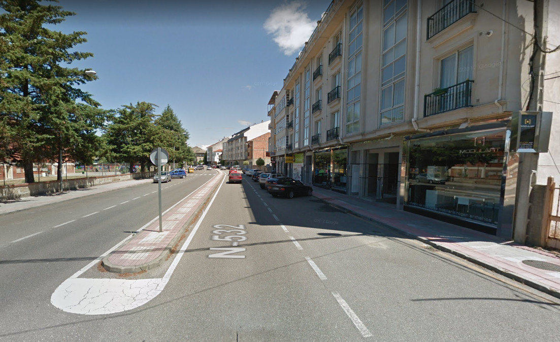 Calle de Verín donde sucedió la supuesta agresión. (Foto: Google Maps)