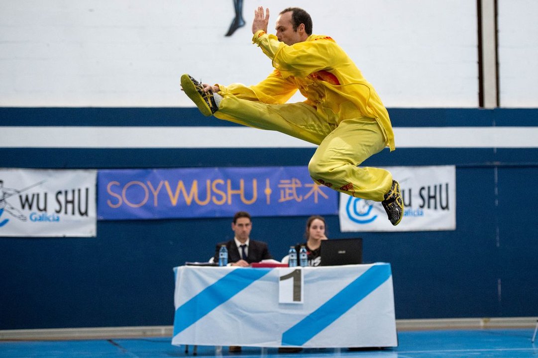 OURENSE (ANEXO OS REMEDIOS). 22/02/2020. OURENSE. Campeonato gallego de Wushu. FOTO: ÓSCAR PINAL