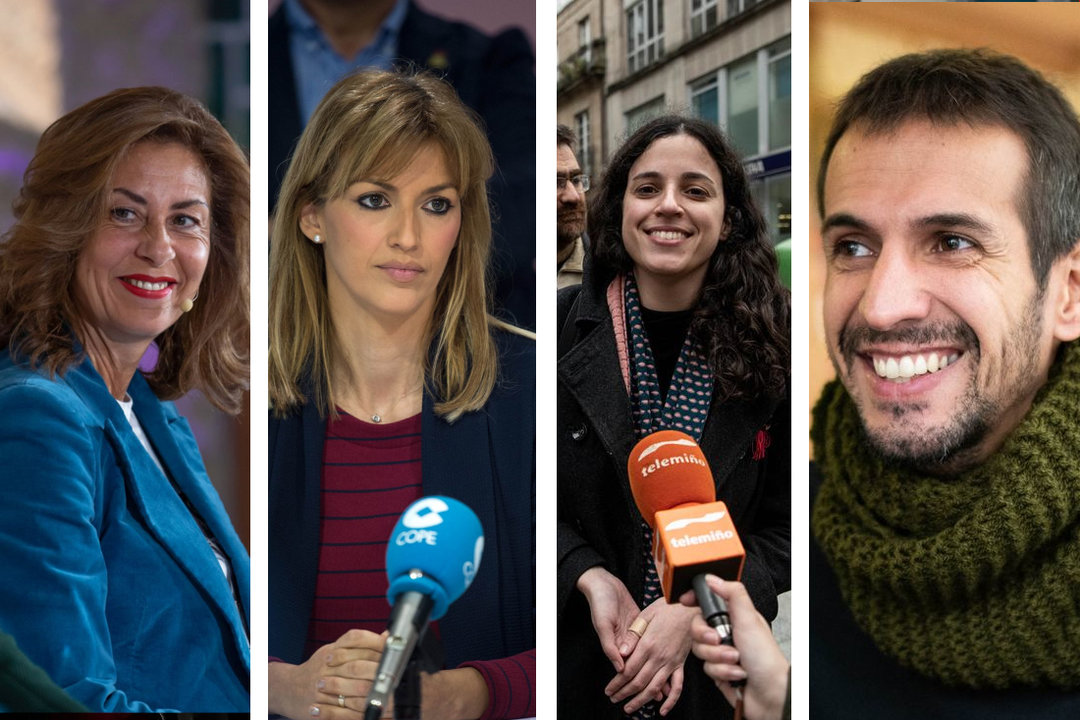 Los cabezas de lista de las elecciones del 5-A por Ourense: Marisol Díaz (PP),