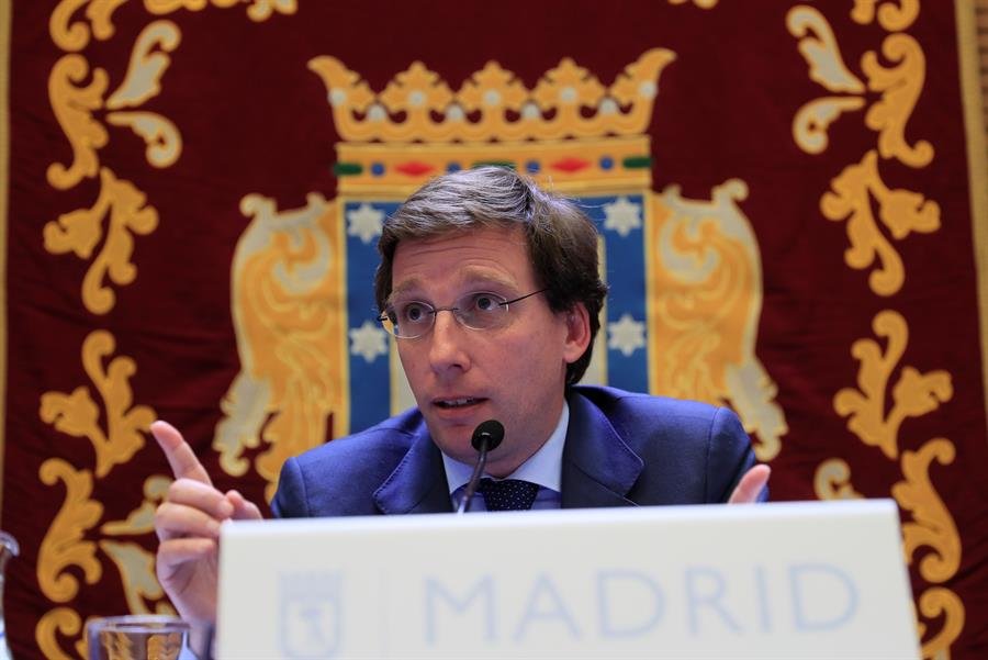 El alcalde de Madrid, José Luis Martínez Almeida, durante la rueda de prensa posterior a la Junta de Gobierno. (Foto: EFE)