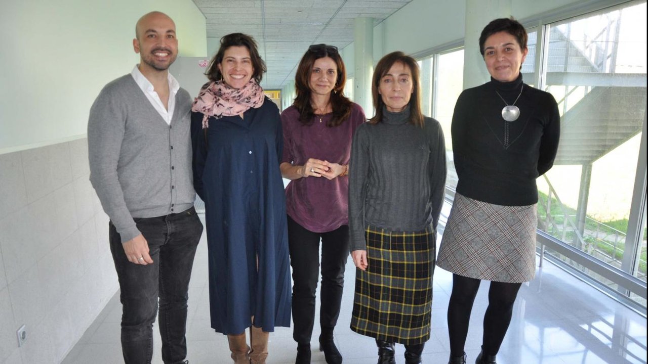 Santiago Pozo, María Araújo,Teresa Rivas, Ángeles Saavedra y Elena Alonso, parte de los autores del estudio.