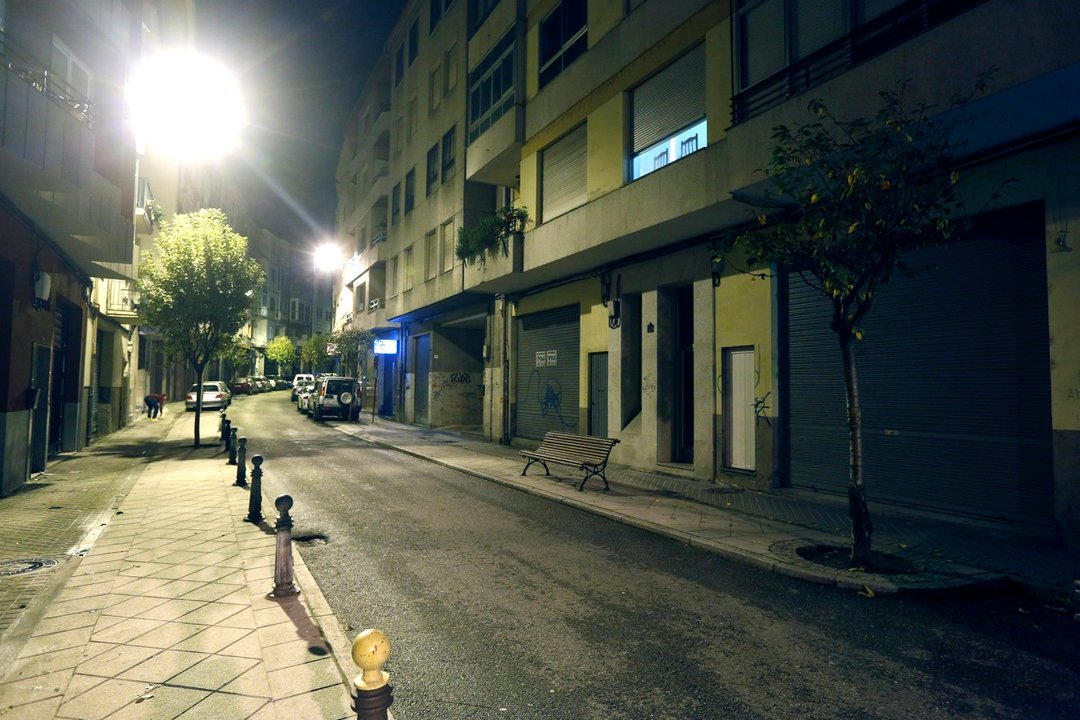 Ourense. 21/11/2019. Vista panorámica de la calle Antonio Puga.
Foto: Xesús Fariñas