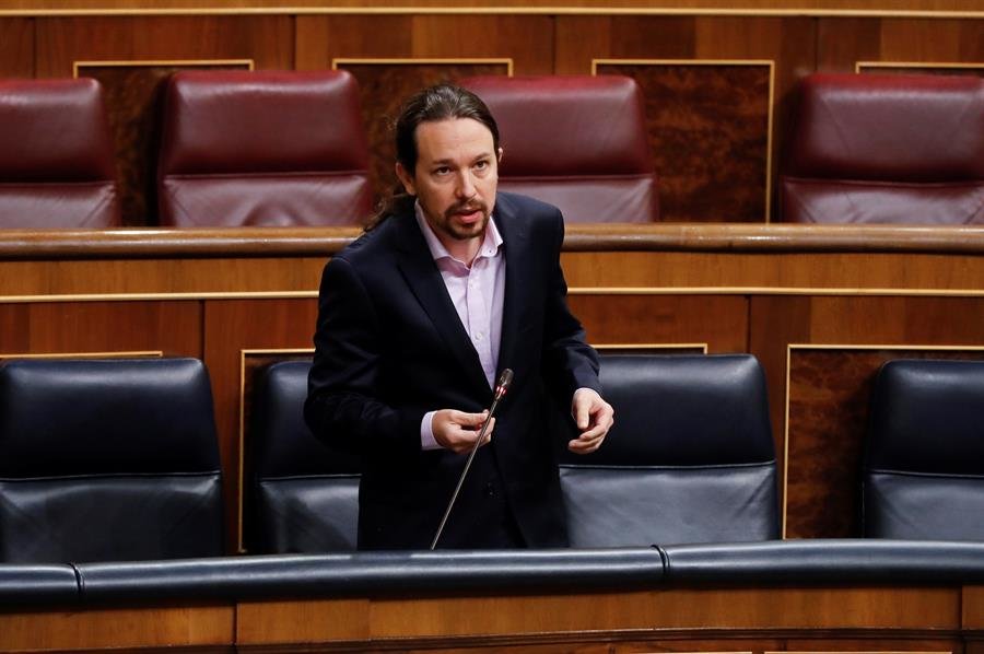 Pablo Iglesias, en el Congreso de los Diputados (EFE).