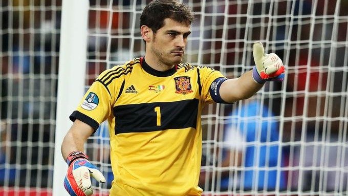 Iker Casillas, durante su etapa con la selección (EFE).