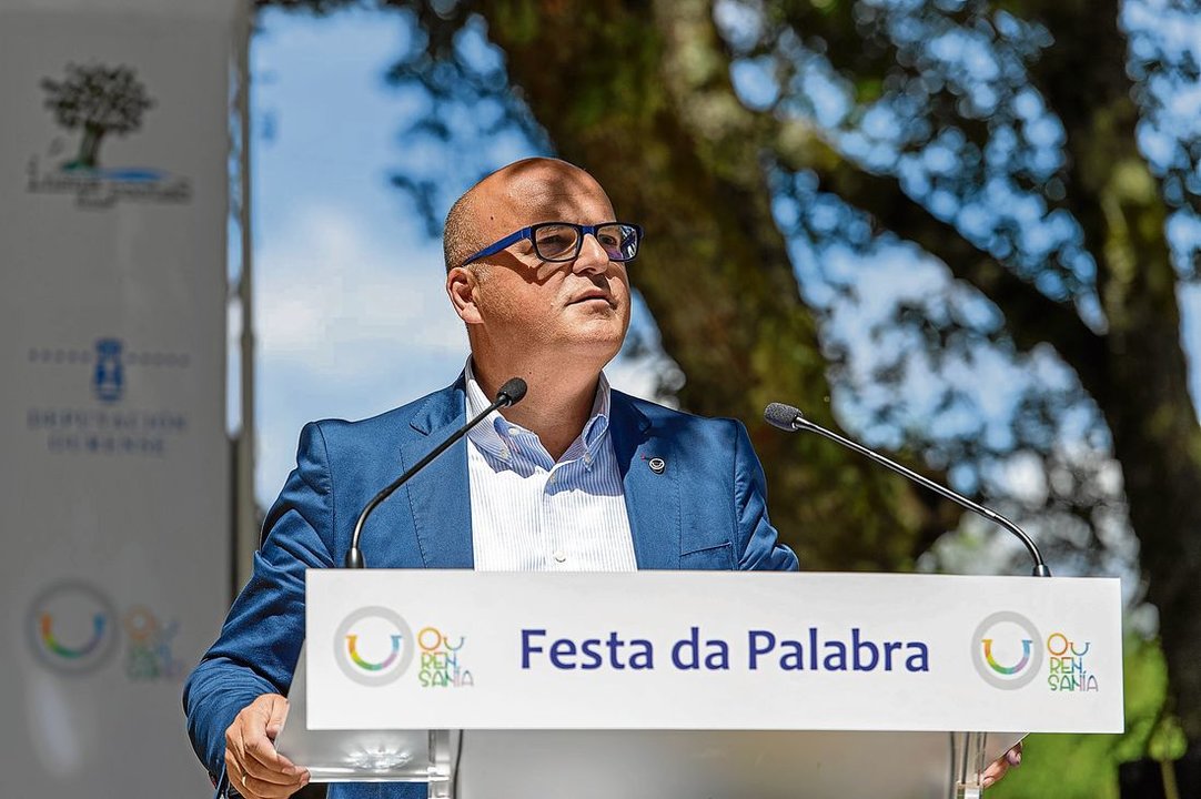 Manuel Baltar, na celebración da derradeira edición da Festa da Palabra.