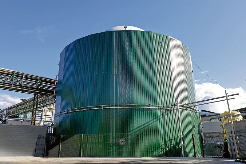 Planta de generación de biogás del Grupo Coren en Santa Cruz de Arrabaldo.