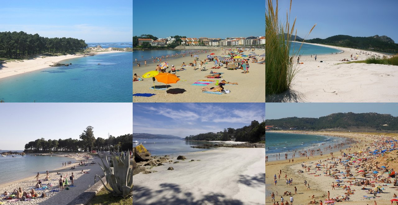 Algunas de las mejores playas de las Rías Baixas.