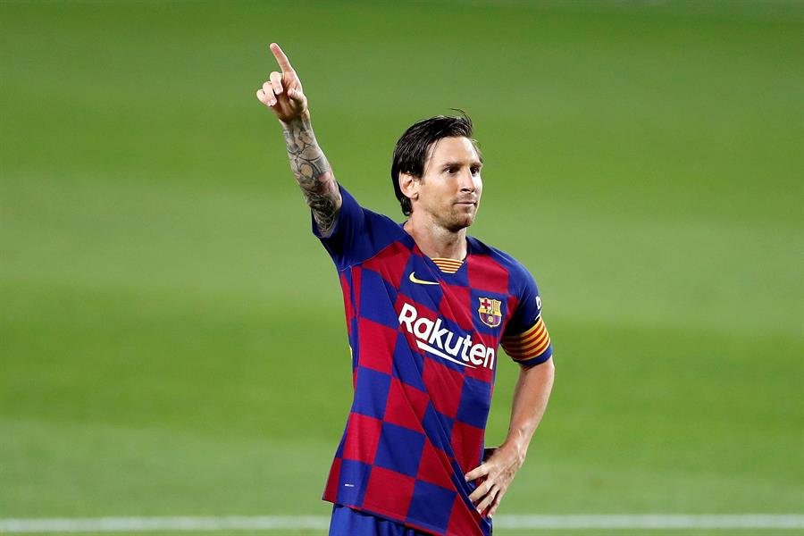 Leo Messi celebrando un gol (EFE).