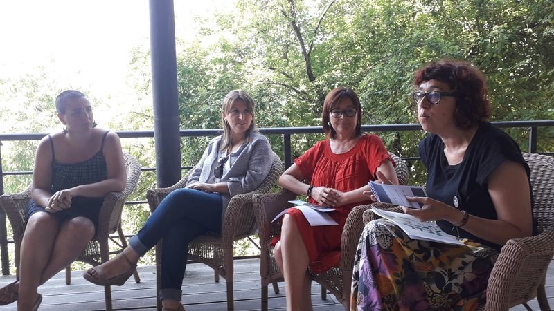 Almudena Herranz, Cristina Cid, Maribel Poisa y Ana Cardoso en la &#34;Escola de Verán&#34; de 2019.