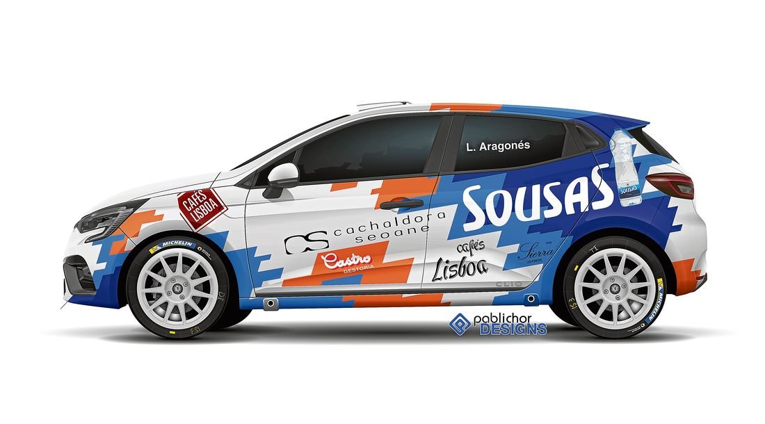 Decoración que utilizará Luis Aragonés en la 53 edición del Rally de Ourense.