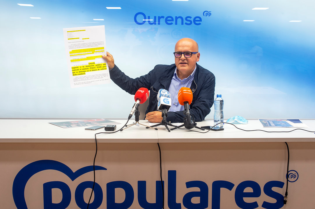 Rolda de prensa do presidente do PPOU, Manuel Baltar. O presidente do Partido Popular de Ourense ofrecerá unha rolda de prensa na sede provincial para tratar temas de actualidade.