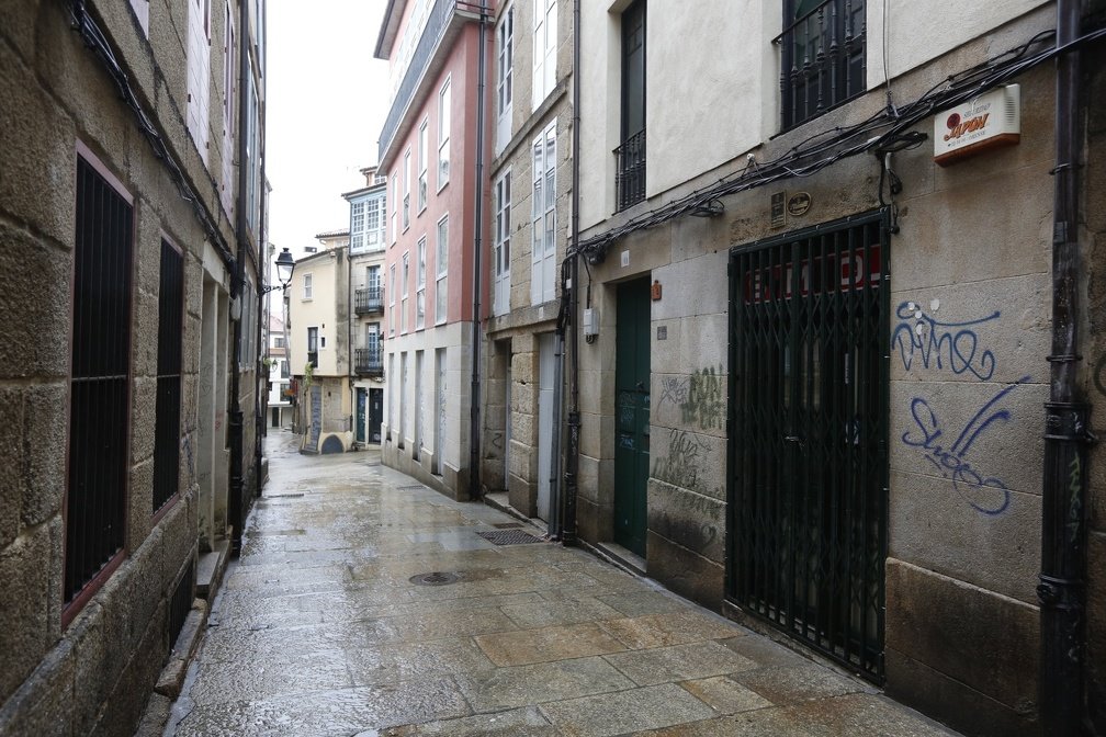 La calle Pizarro, el lugar en el que tuvo la agresión (XESÚS FARIÑAS).