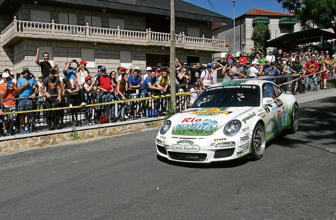 Los hermanos Vallejo en su última participación con el Porsche 911 GT3 en el año 2014.