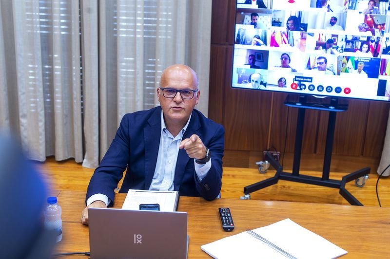 Manuel Baltar, en la videoconferencia de la Junta de Gobierno de la FEMP - 280720_resultado