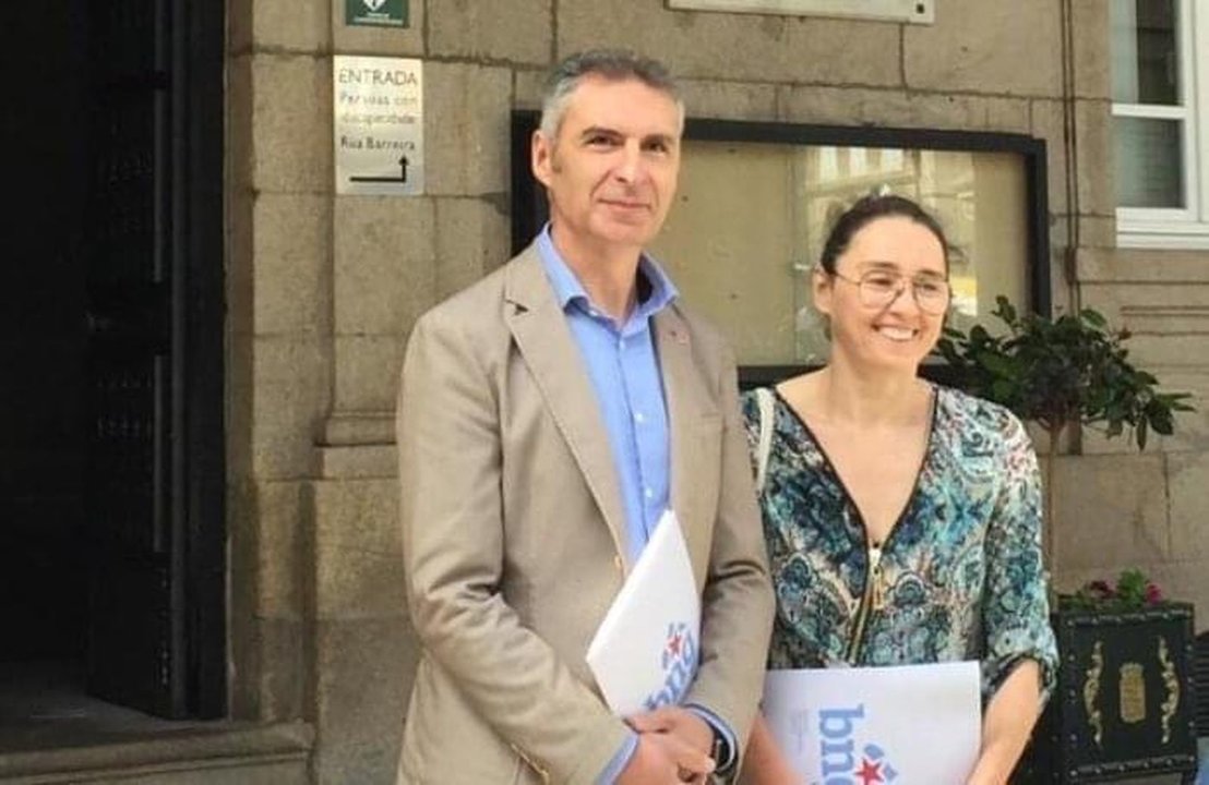 Luis Seara y Rhut Reza, ediles del BNG en el Concello de Ourense.