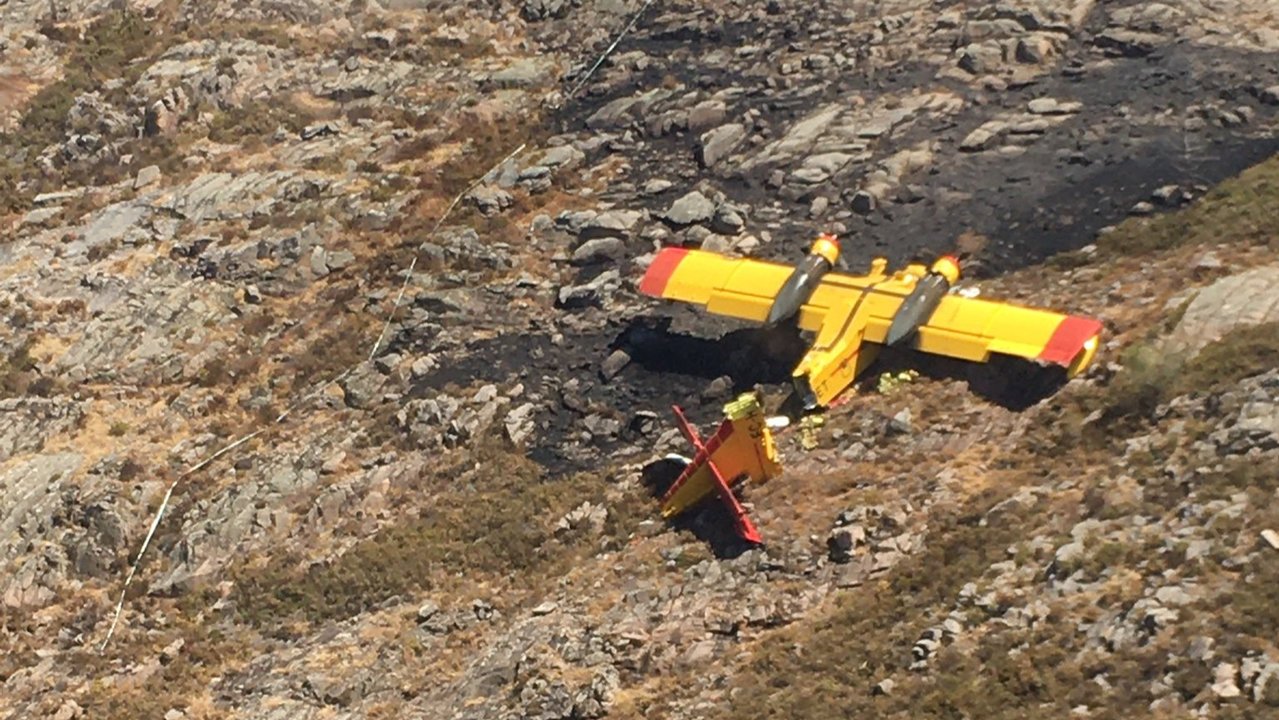 La aeronave accidentada, vista desde el aire (BRIF LAZA).
