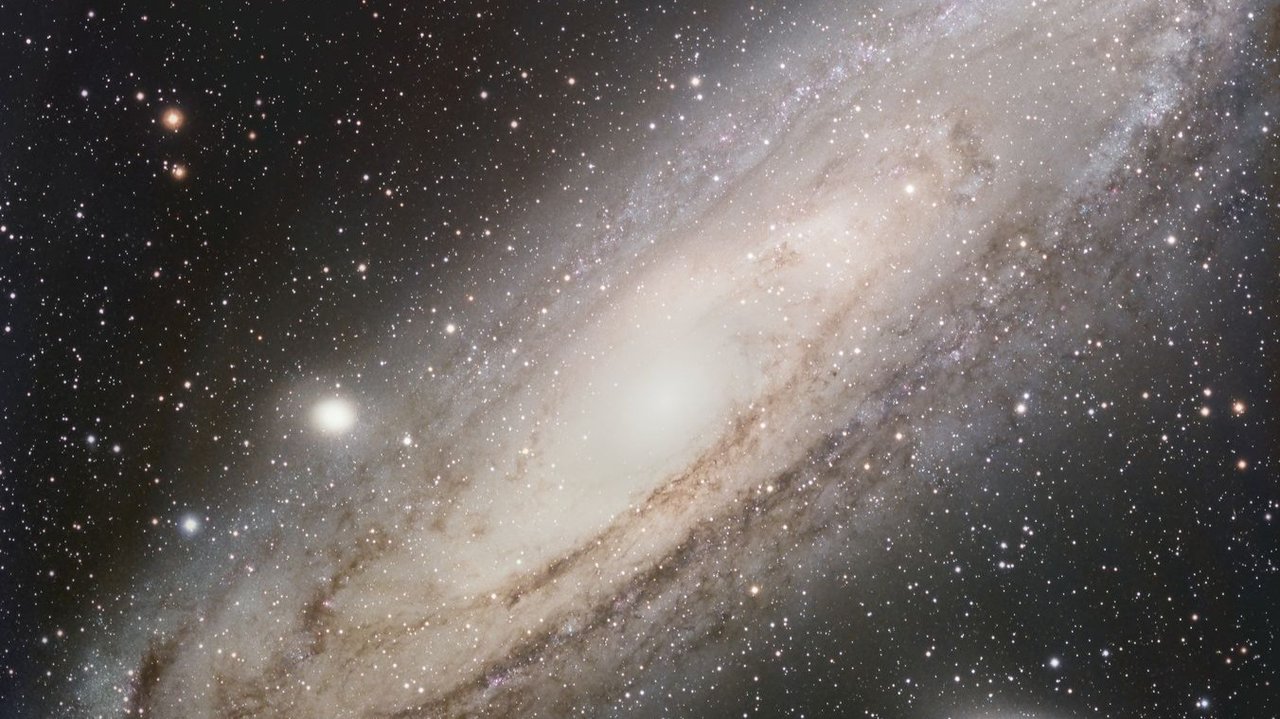 Imagen de la galaxia Andrómeda (M-31), tomada desde el observatorio astronómico de A Veiga.