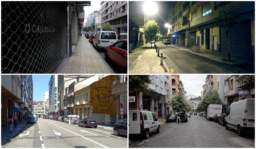 Las calles de O Couto afectadas por las restricciones.