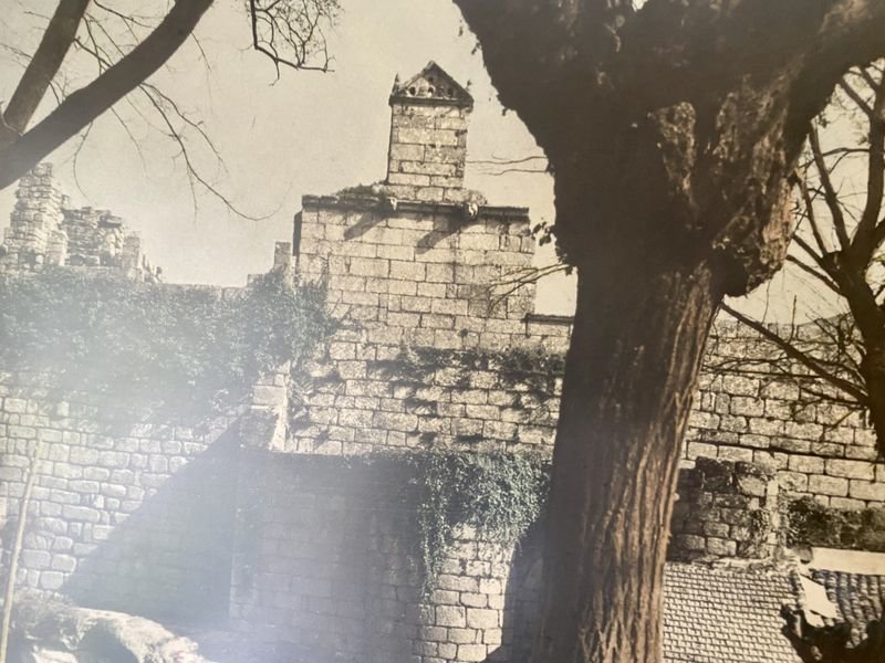 Castillo de Ribadavia, localidad de donde era oriundo Cortiñas. (Foto Chao, 1931.)