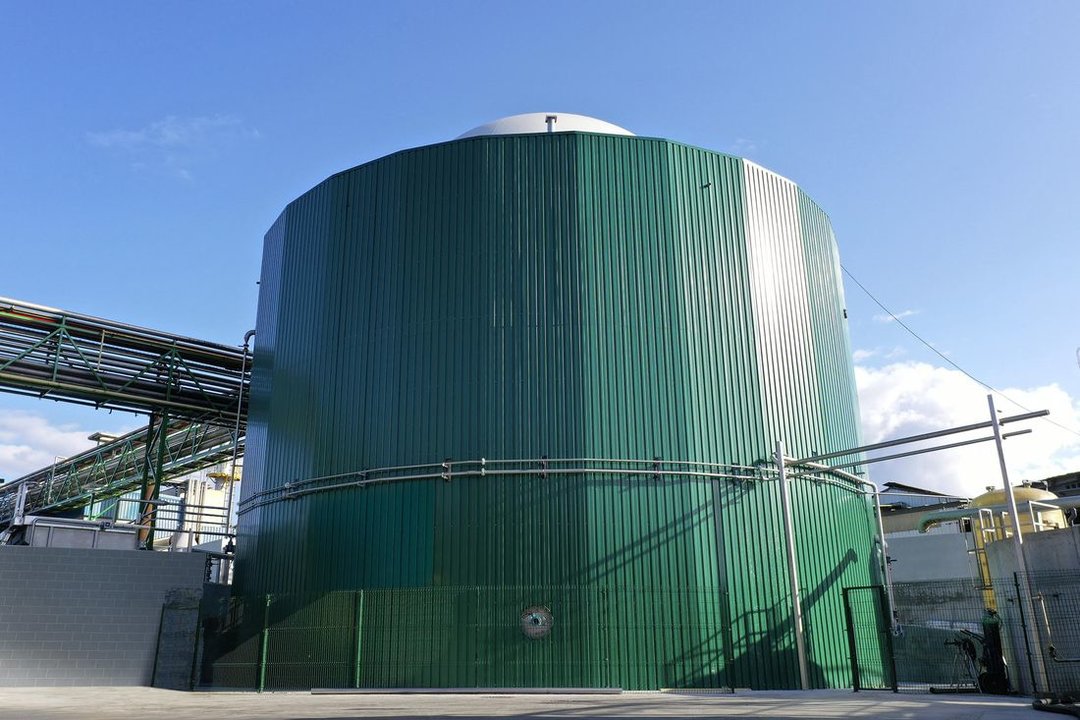 Imagen de la planta de biogás del Centro de Procesado Avícola (CPA) de Santa Cruz.