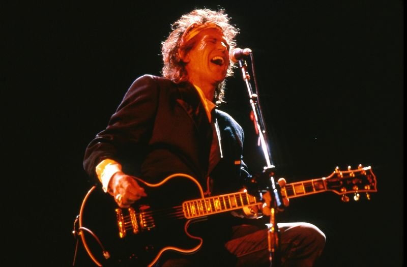 El guitarrista británico de los Rolling Stones Keith Richards, durante un concierto.
