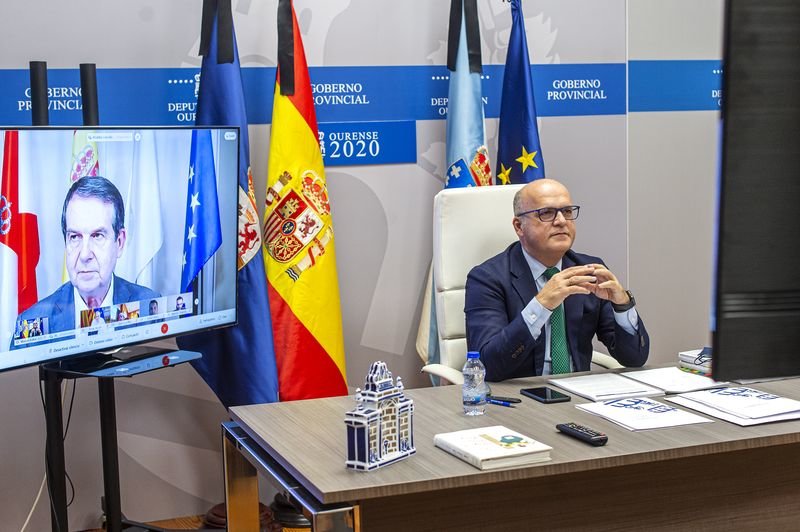 Videoferencia Manuel Baltar (Presidente da Deputación Ourense) cos membros da FEMP.