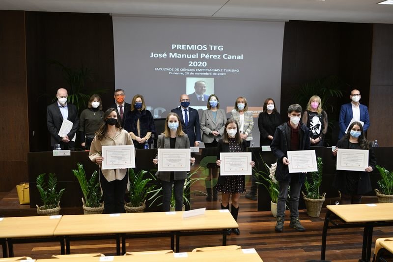 Ourense. 26/11/2020. Entrega de premios José Manuel Pérez Canal en el Campus de Ourense.
Foto: Xesús Fariñas