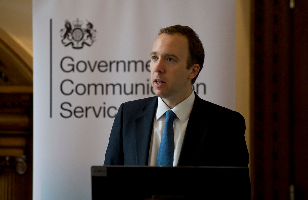 El ministro de Sanidad británico, Matt Hancock, en una imagen de archivo.
