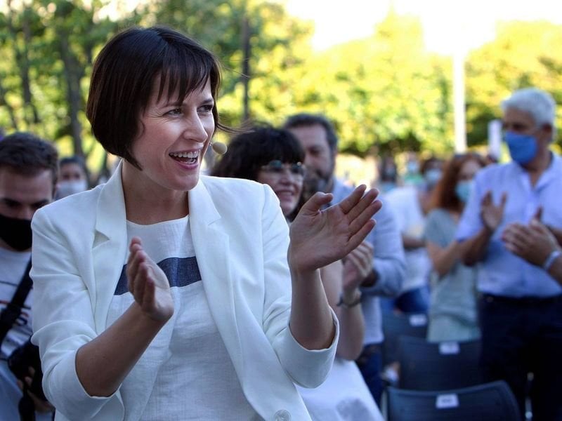 Ana Pontón, dirigente del BNG, durante un acto electoral.