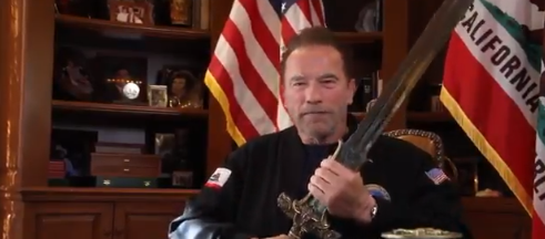 Schwarzenegger en un momento del vídeo.