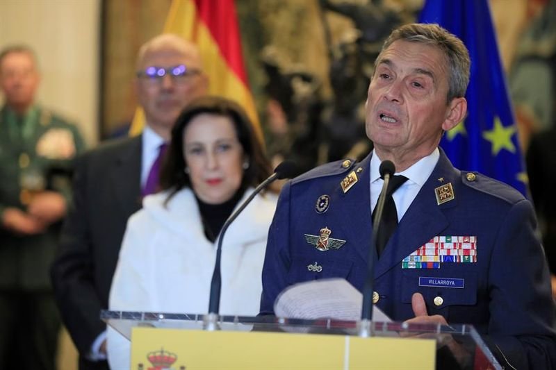 El jefe del Estado Mayor de la Defensa, el general del Aire Miguel Ángel Villarroya
