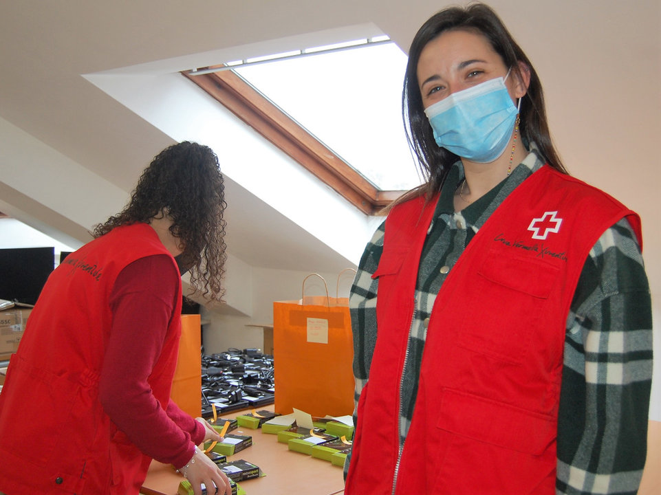 Voluntarias de Cruz Roja.