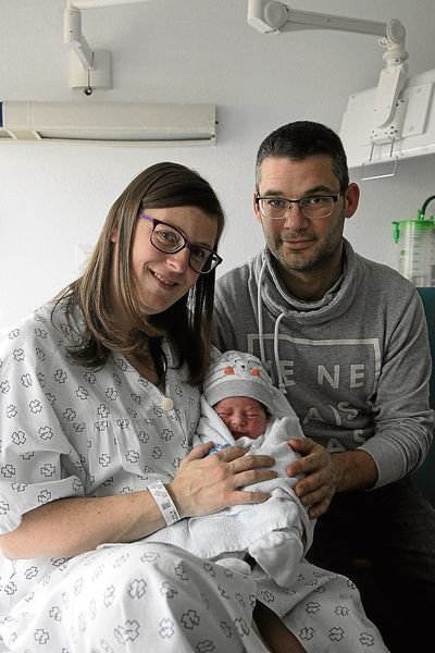 Leo fue el primer bebé nacido en 2020 en la ciudad de Ourense. MIGUEL ÁNGEL