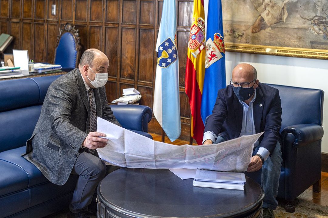 El presidente de los empresarios del Polígono, José Antonio Rodríguez, se reunió con Manuel Baltar.
