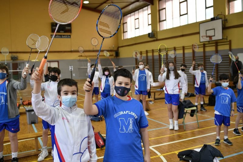 Ourense. 14/03/2021. Cpoa Deputación de Badminton en el IES As Lagoas.
Foto: Xesús Fariñas