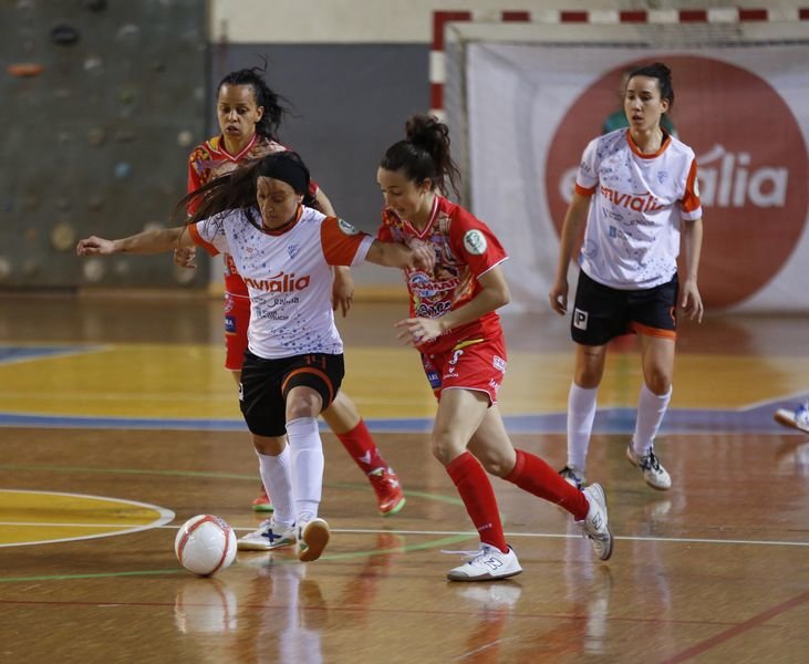 Ourense. 23/03/2021. Semifinales de la Copa Galicia de Fútbol Sala Femenino entre el Ourense Envialia y el Poio.
Foto: Xesús Fariñas