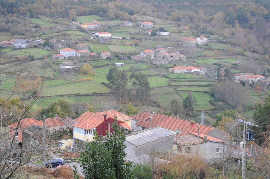 Imagen de Gorgua, uno de los 79 núcleos rurales de Padrenda.