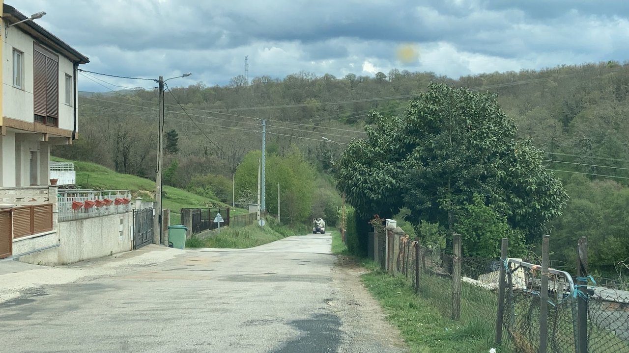 La carretera de San Agostiño, en Viana.